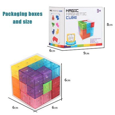 Multiple Shapes Magic Cube Educational Toys Cube Magnet Magnetic Cubes Toys 3x3x3 Cubo Puzzle Christmas Birthday Gifts