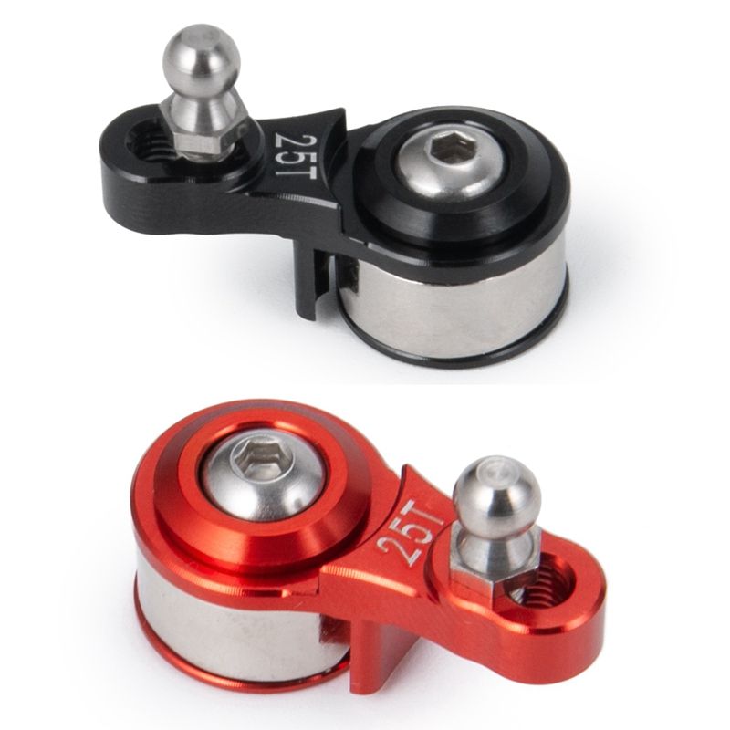 2 pcs Adjustable Damping Servo Arm for 1/10 RC Models Trx4 Upgrade Parts-Black & Red