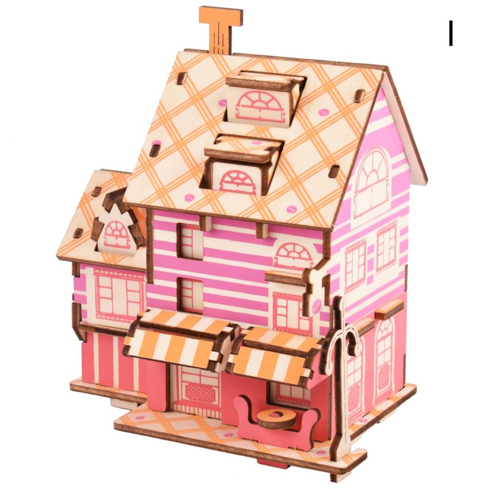 Kids Children Mini Cabin House Sky Wheel Model 3D Jigsaw Puzzle Game DIY Toy