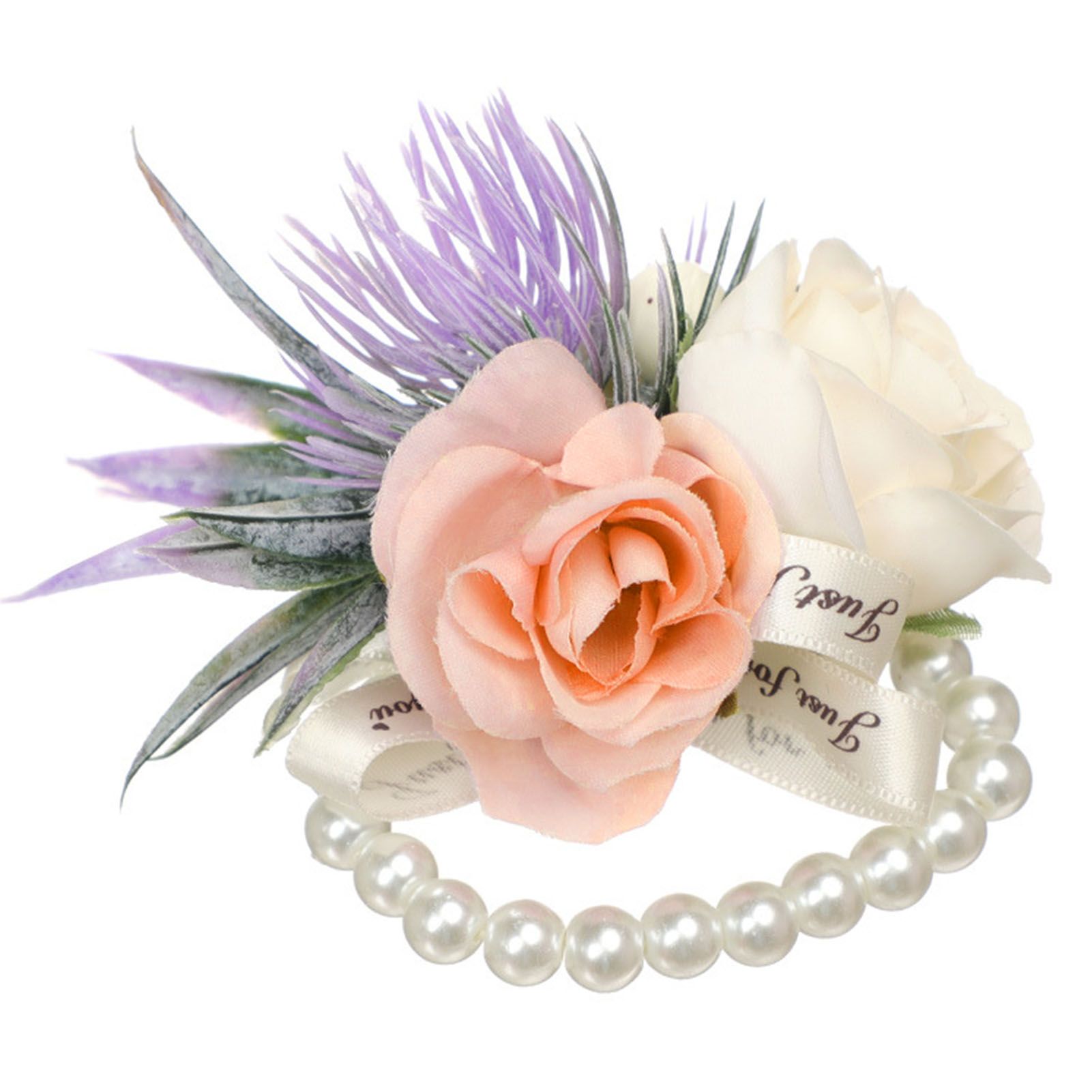 Wrist Artificial Flower Romantic Artificial Bride Bridesmaid Ribbon Flower Brelet