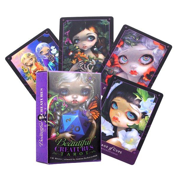 Crystal Unicorn Tarot Cards Guidance Divination Fate Deck Board Game 78 PCS/Sets