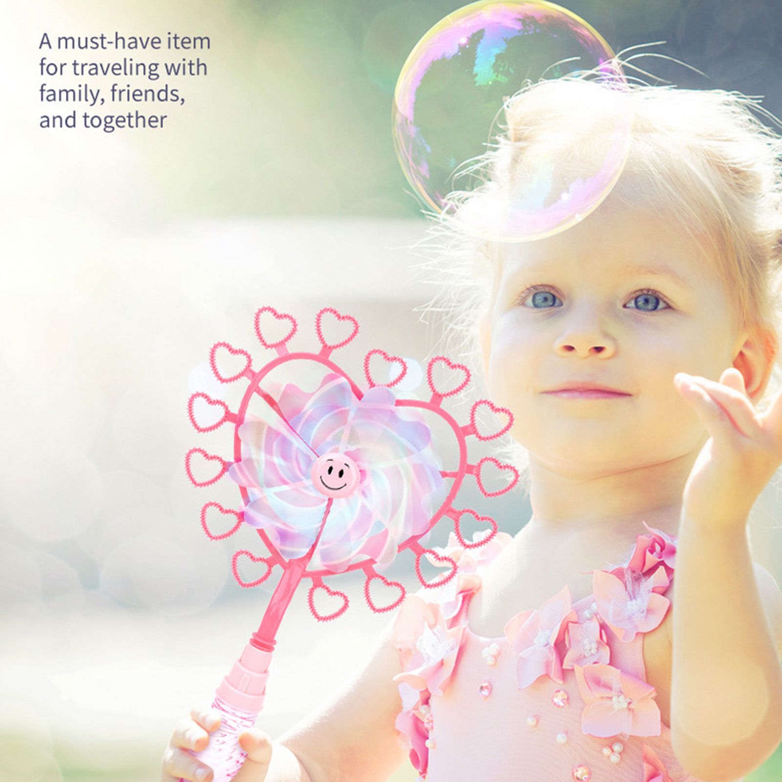 Childrenworld Bubble Maker Funny Kawaii Cartoon Heart Shape Bubble Machine