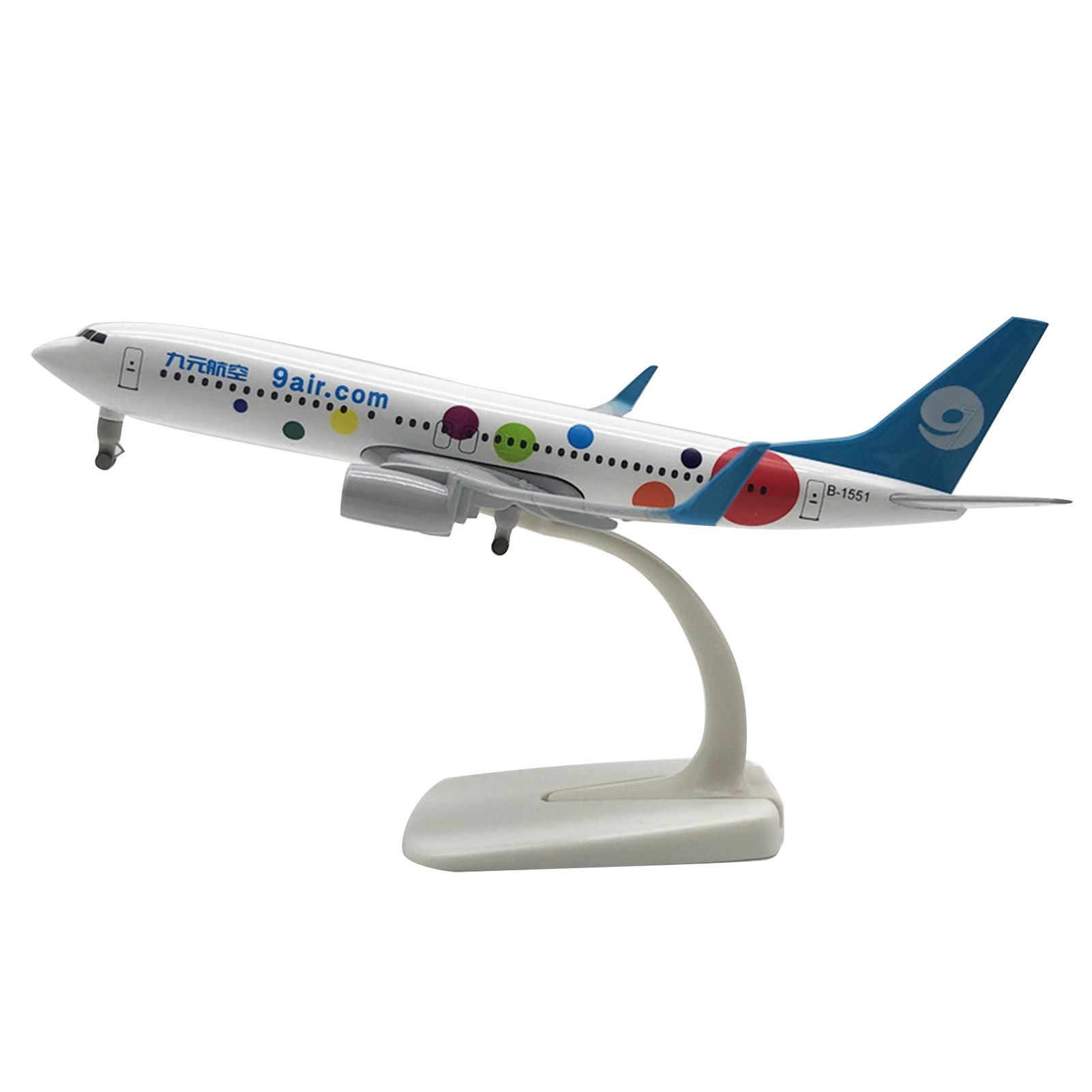 Aircraft Model Multi-purpose 9AIR Airlines Boeing B737 Aircraft Diecast Model Toy