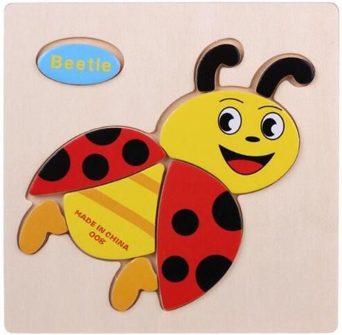 Yfashion Wooden Puzzle oy ldren Building Blocks Cartoon l Boys irls Early ldhood oys lectual Development