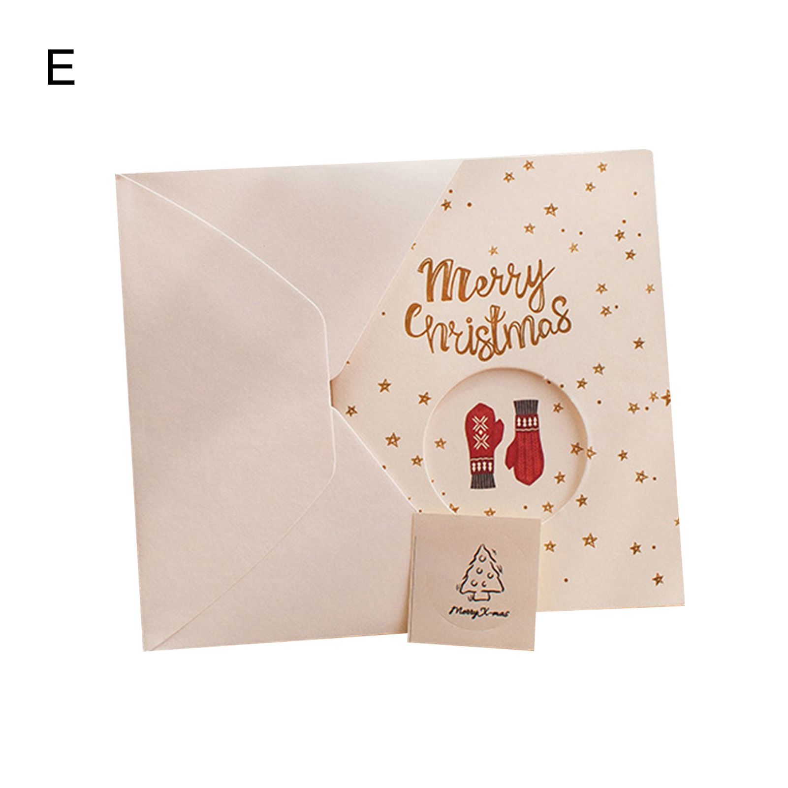 Greeting Postcard Compact Exquisite Christmas Festival Card