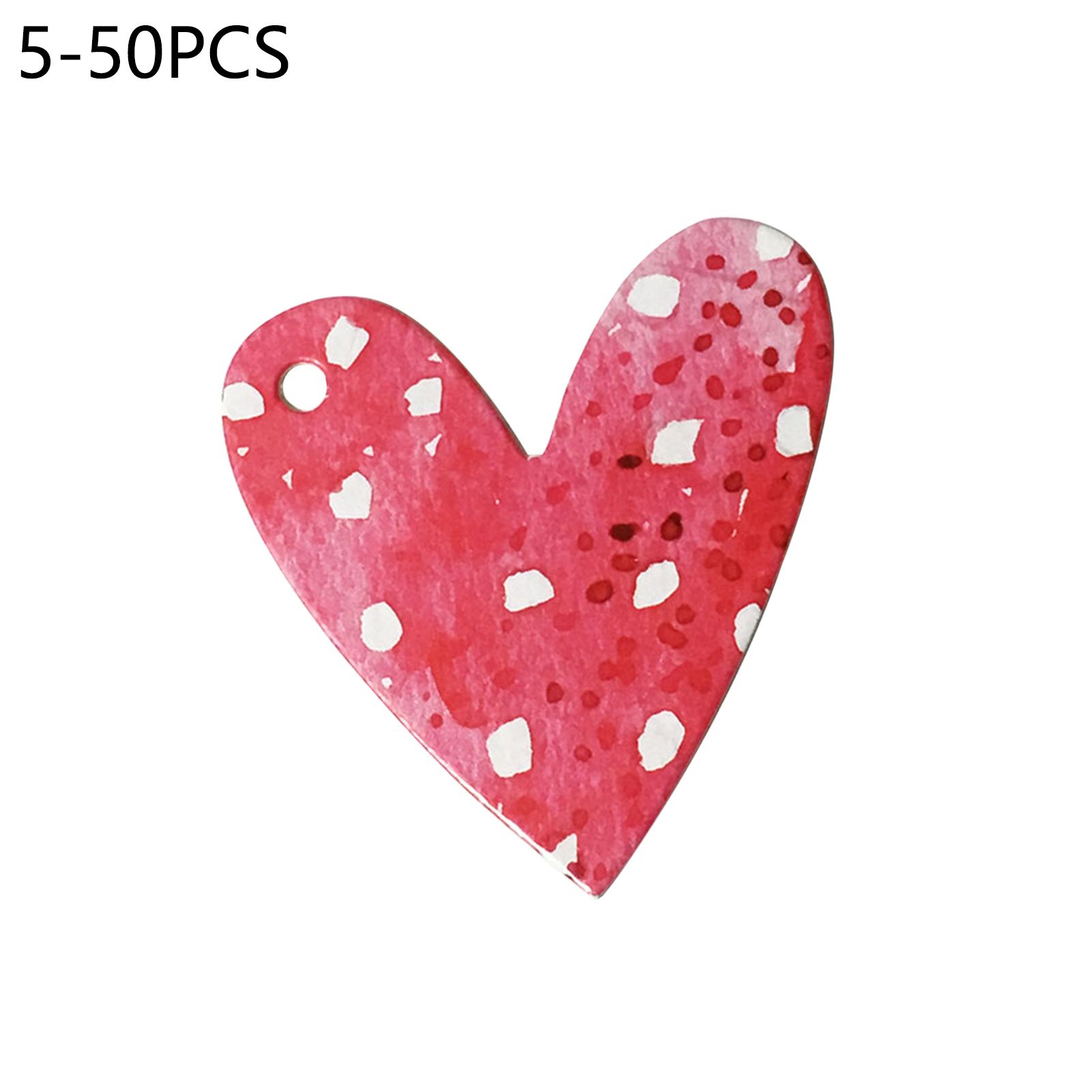 Paper Decor Tags Various Style Red Heart Printed Pkage Tags