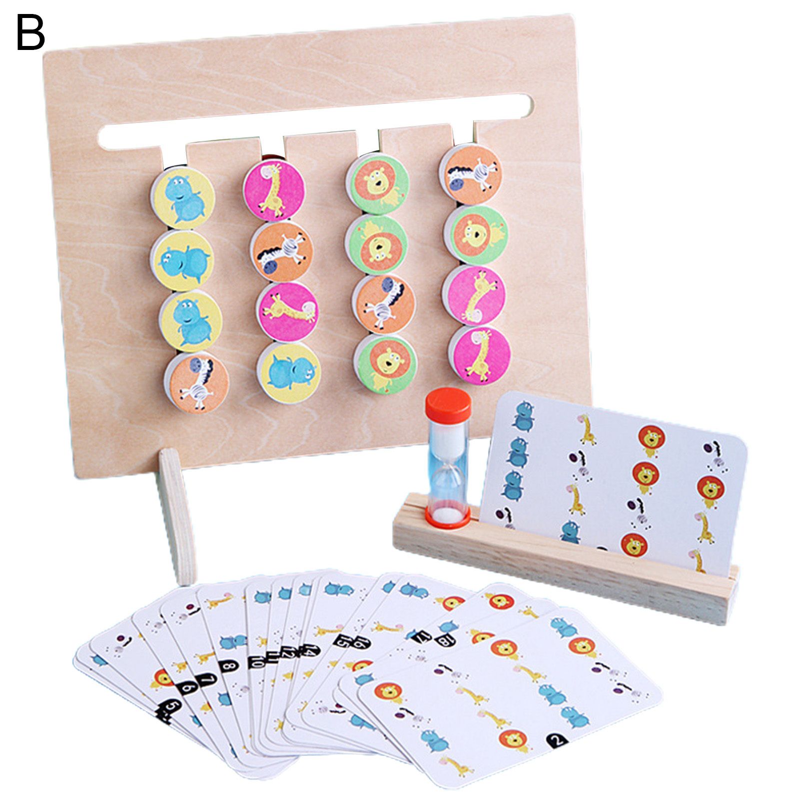 Wooden Double-sided Color Fruit Pairing Activity Board Kids Educational Toy