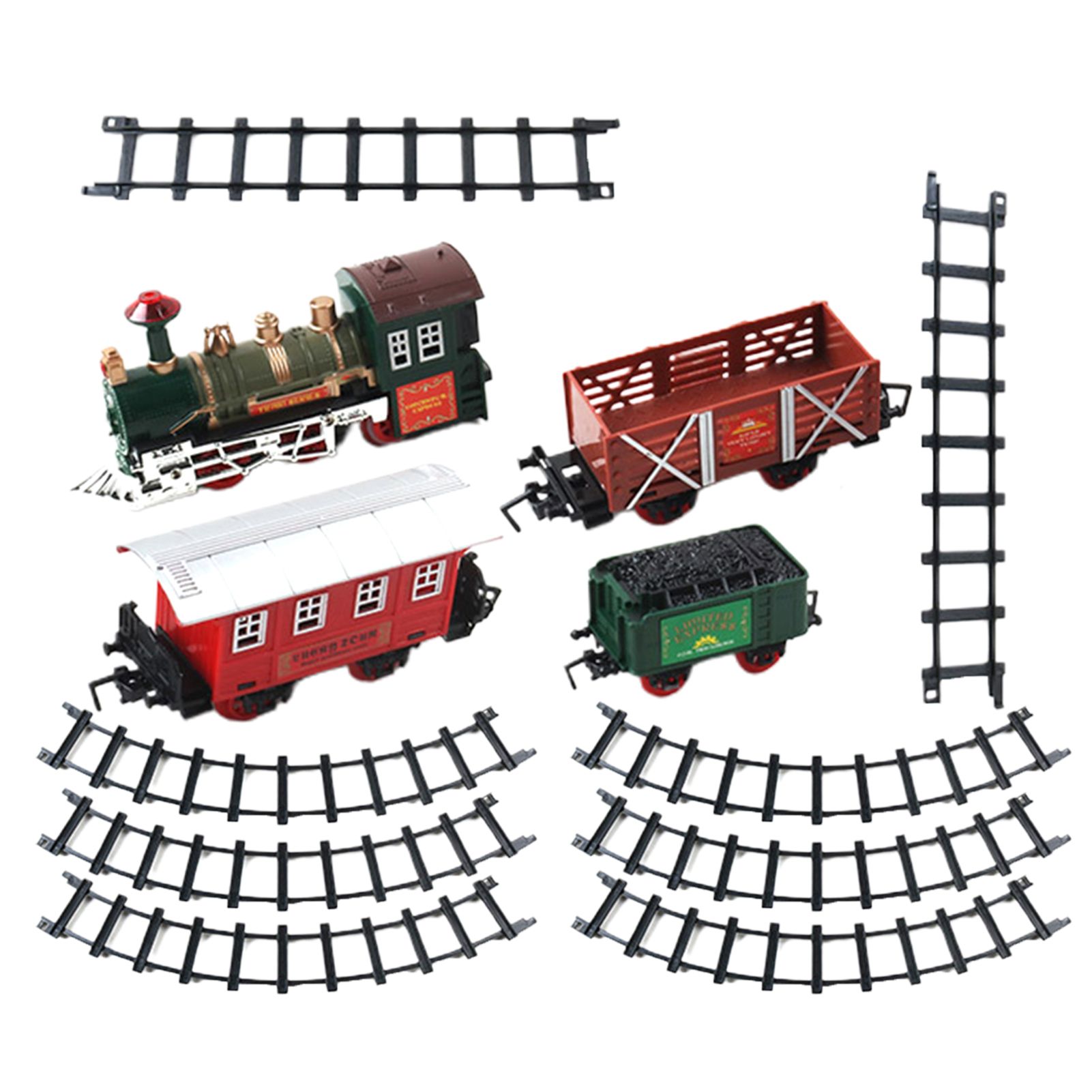 Childrenworld Retro Train Toy Set Puzzle Electric Round Oval Gauge Train Set
