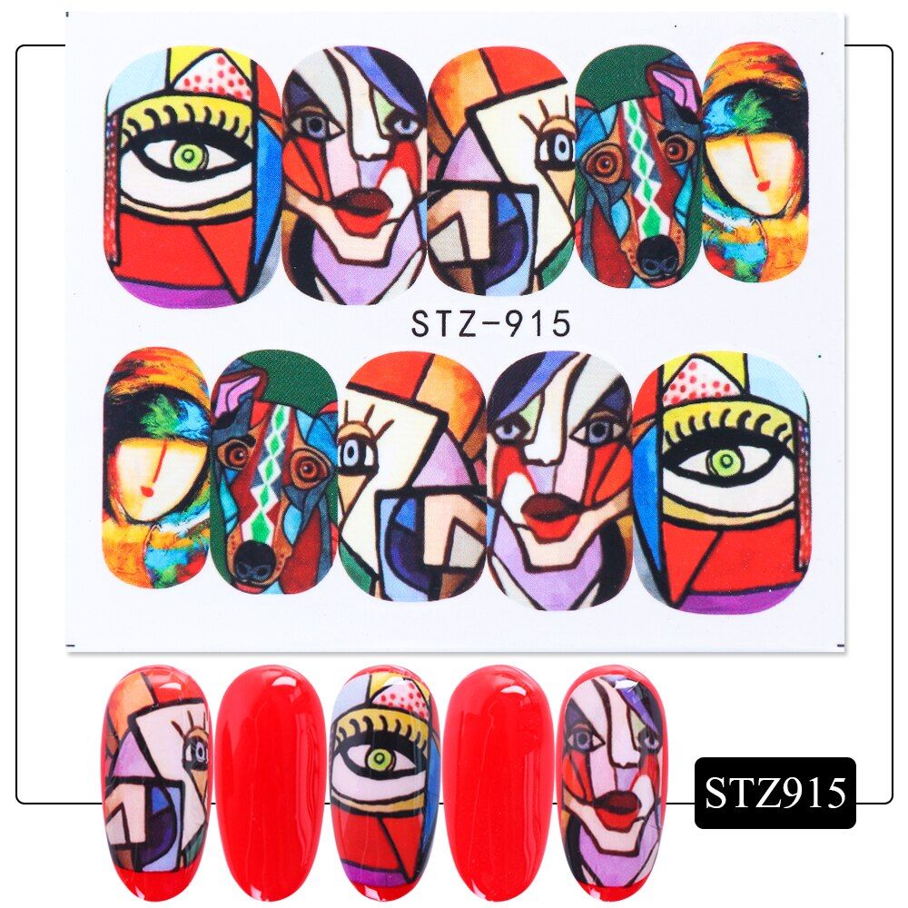 1pc Eye Series Water Transfer Slider for Nail Art Decorations Charming Sticker Nail Manicure Tattoos Foil Decals CHSTZ818-823