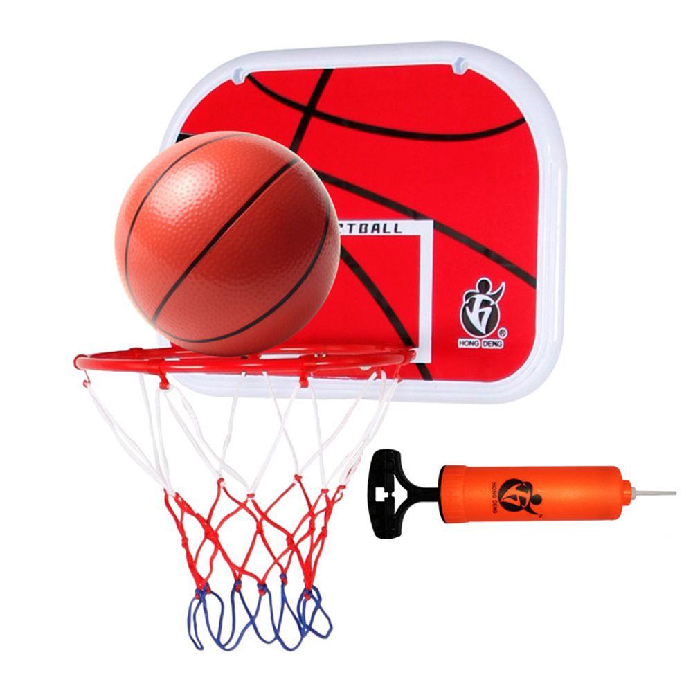 Children Mini Wall Mounted Basketball Backboard Hoop Net Ball Pump Sport Toy