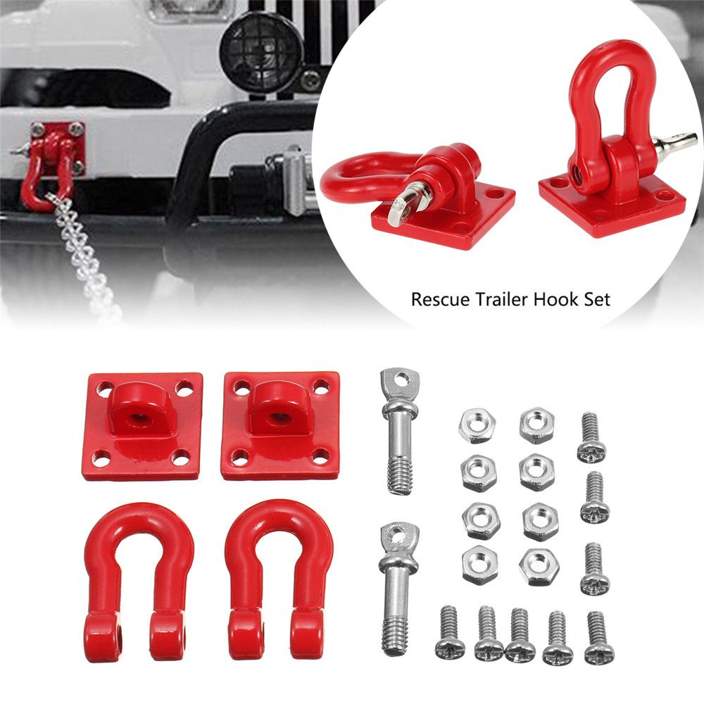 Yfashion 1 Pair Metal railer Hook Shackles Buckle for WPL/D90 RC Car er litary ruck Parts