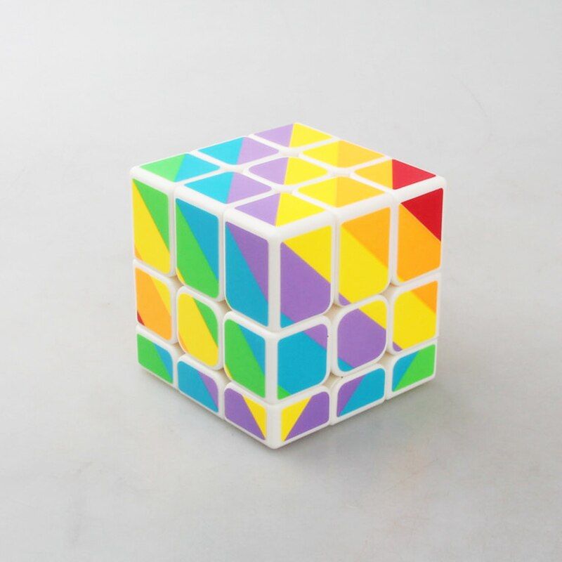 Super Difficult 3x3x3 Magic Cube Students Rainbow Sticker Cubo Magico Toys for Children Adult Anti Stress Students Birthday Gift