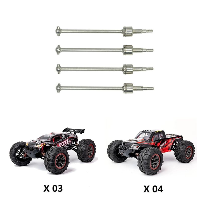 4Pcs Metal CVD Drive Shaft for XLF X03 X04 X-03 X-04 1/10 RC Car Brushless Truck Spare Parts Accessories