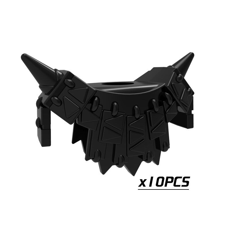 10PCS/LOT Medieval Soldiers Characters Helmets Battle Armor Building Blocks Accessories Black Gray Gold Children Boys Gifts Toys