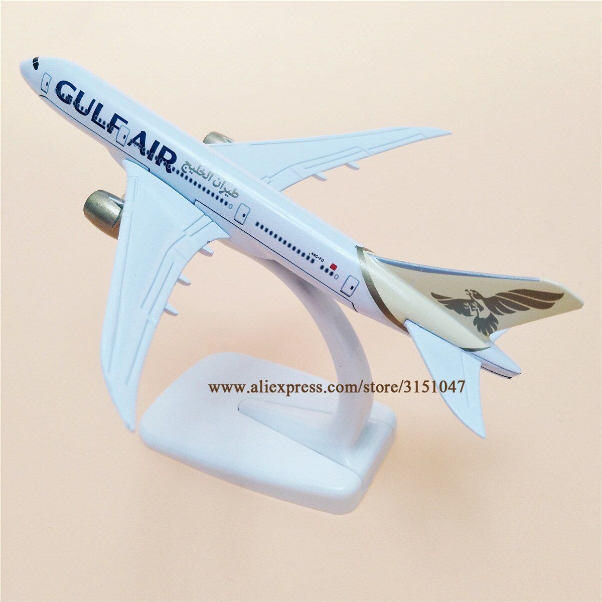 16cm Metal Aircraft Plane Model Air GULF Airlines Boeing 787 B787 Airways Airplane Model w Stand Gift