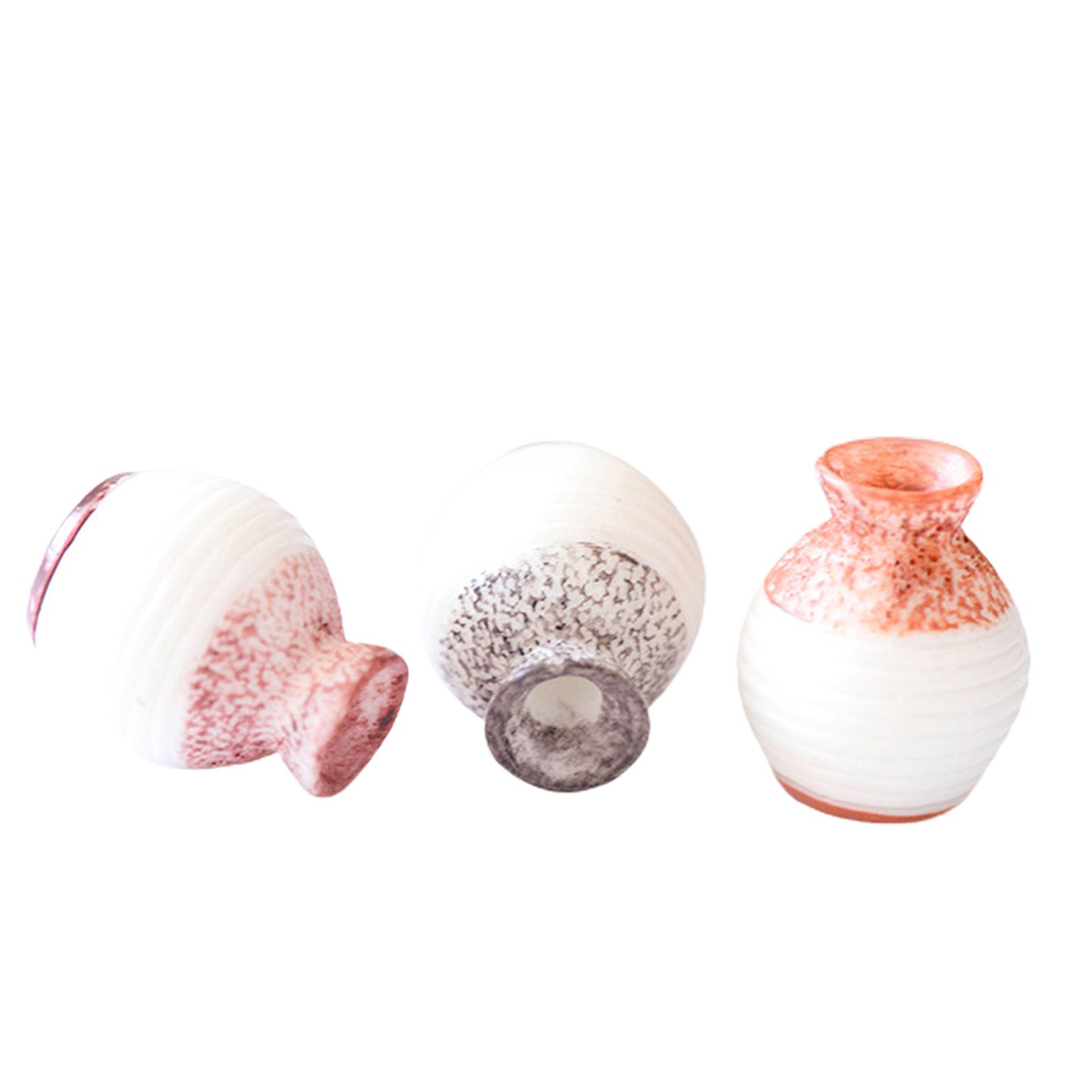 3Pcs 1/12 Scale Miniature Scenery Accessory Resin Slender Vases Succulents Ornaments for Micro Landscape