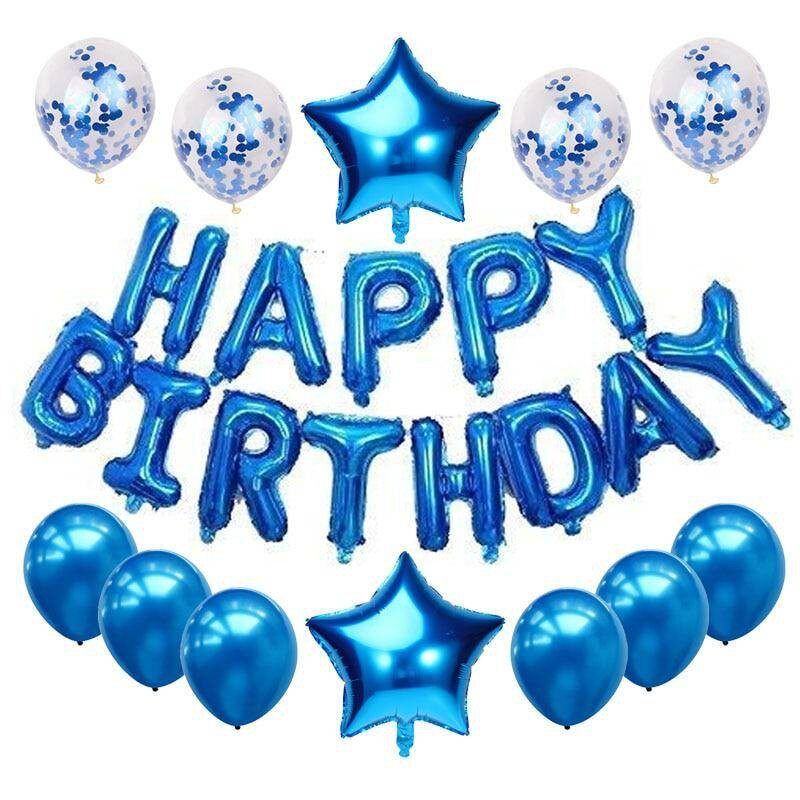 Happy Birthday Balloon Banner for Party Supplies, Birthday Decorations