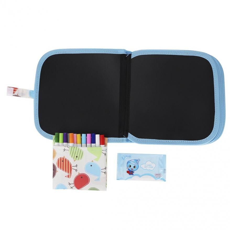12 Watercolor pens + Drawing board book Children Painting Set Kids Animal Doodle Writing Pad Reusable Clean No Tr es