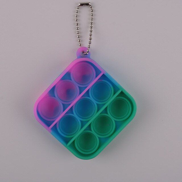 Pop Fidget Reliver Stress Toys Rainbow Push Bubble Antistress Toys  Children Sensory Toy To Relieve Autism Shipping Free