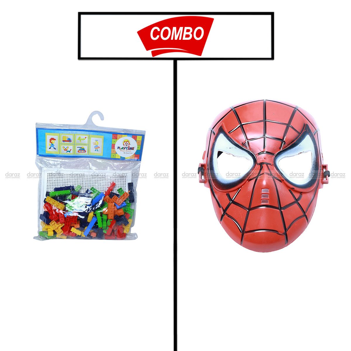 MAGIC BOARD & SPIDER MAN COSTUME MASK COMBO
