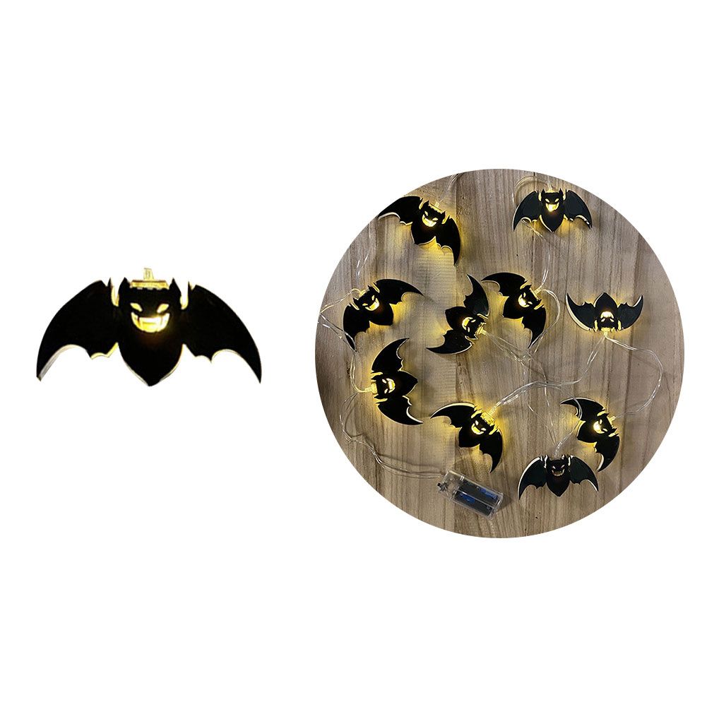 2m Bat Wizard Mummy Pumpkin LED String Light Halloween Party Decorative Lamp