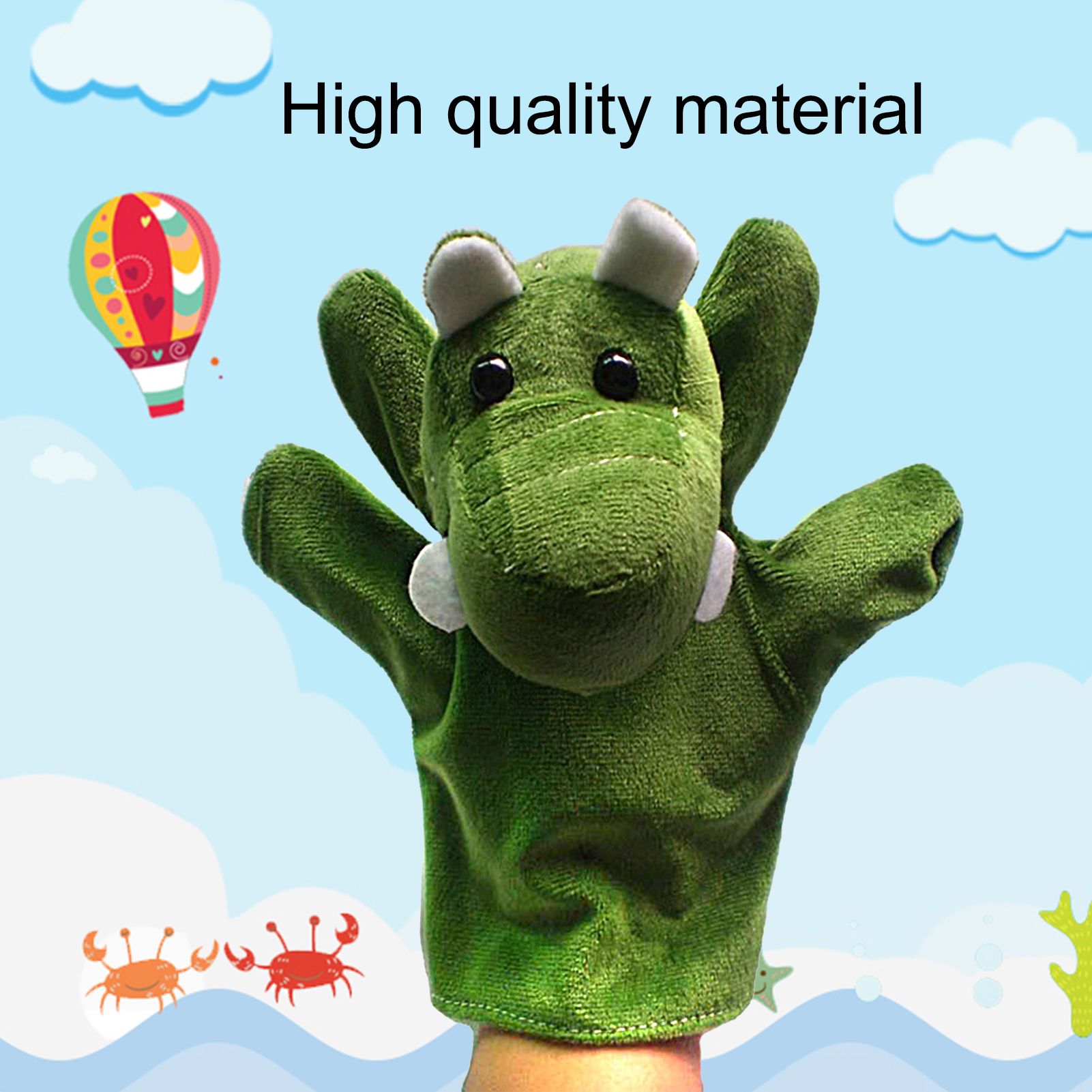 Hand Puppet Toy Rich Fial Expression Adorable Hand Puppet Toy Stuffed Animal Doll
