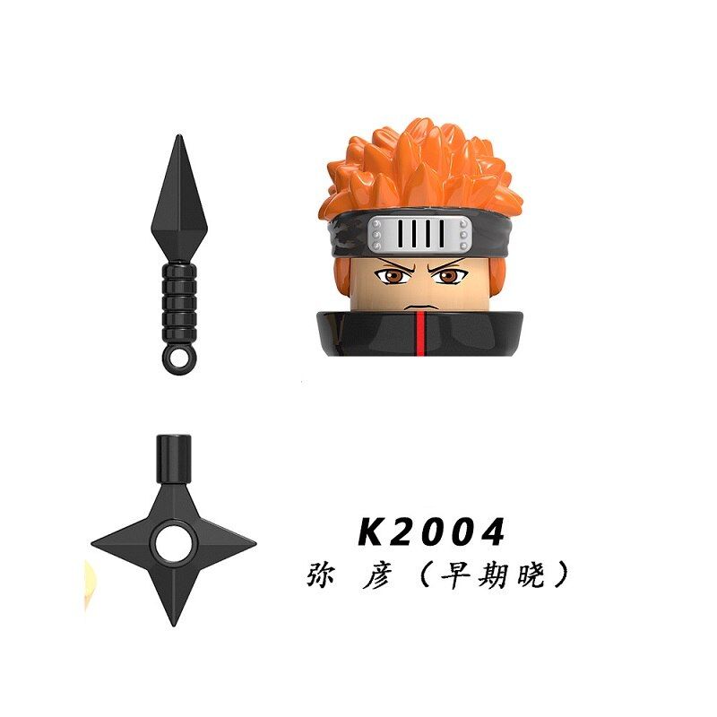 Building Blocks Anime Bricks Hatake Kakashi Uzumaki Uchicha Jiraiya Figures For Children Model Gift Head Toys KDL802
