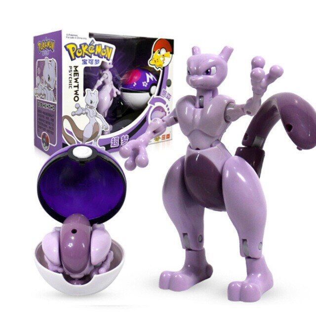 6 PCS Transformable Pokemon Balls ChristPokemon Action Figure Toys  Pikachu Anime Figure Children Toys Pokemon