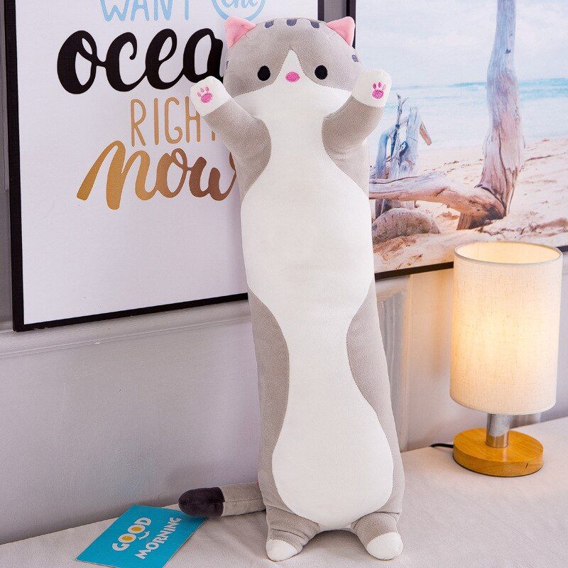 Long Cat Pillow soft plush doll toy birthday holiday girl gift