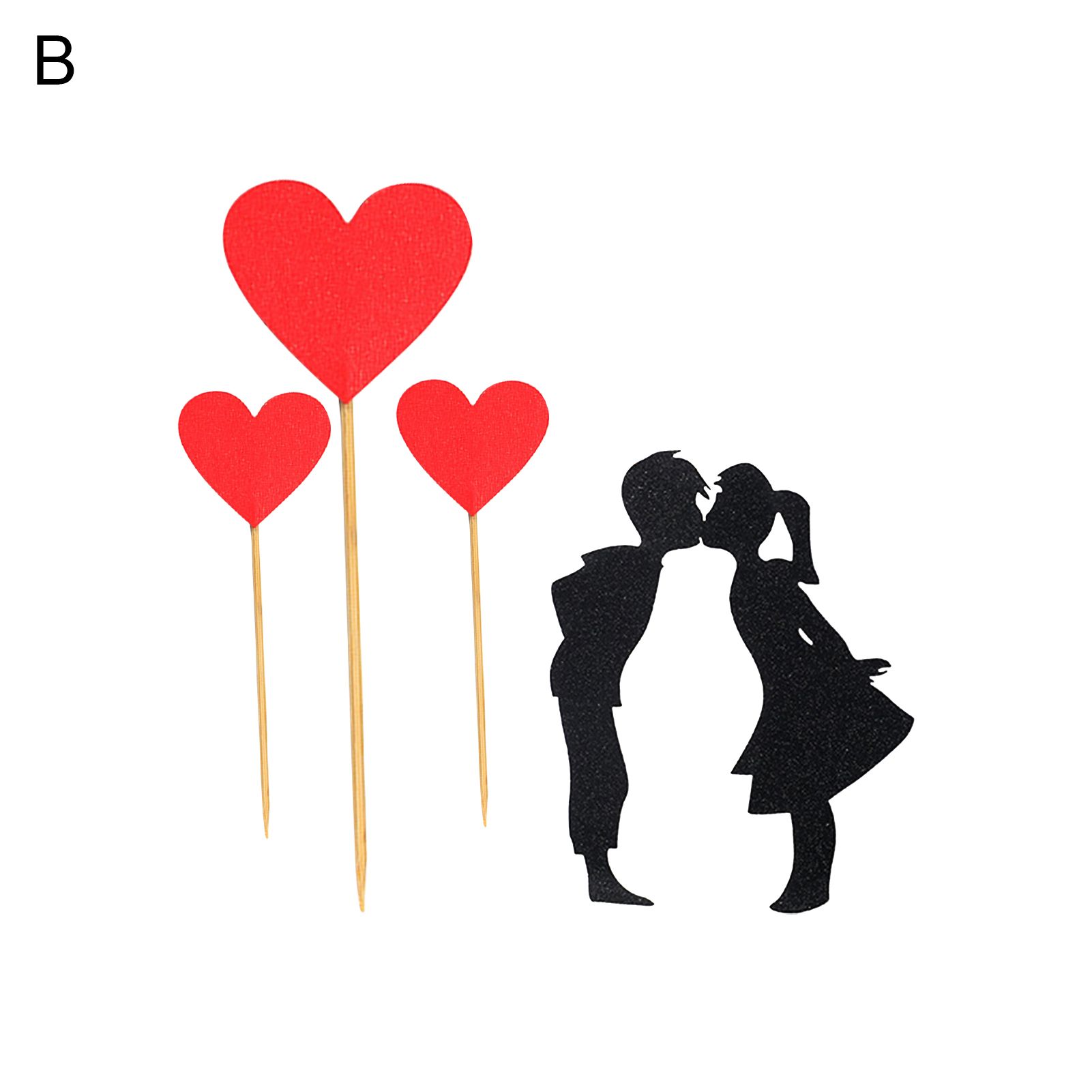 Cake Topper Decor Harmless Love art Sweet Lovers Cupcake Topper Decor