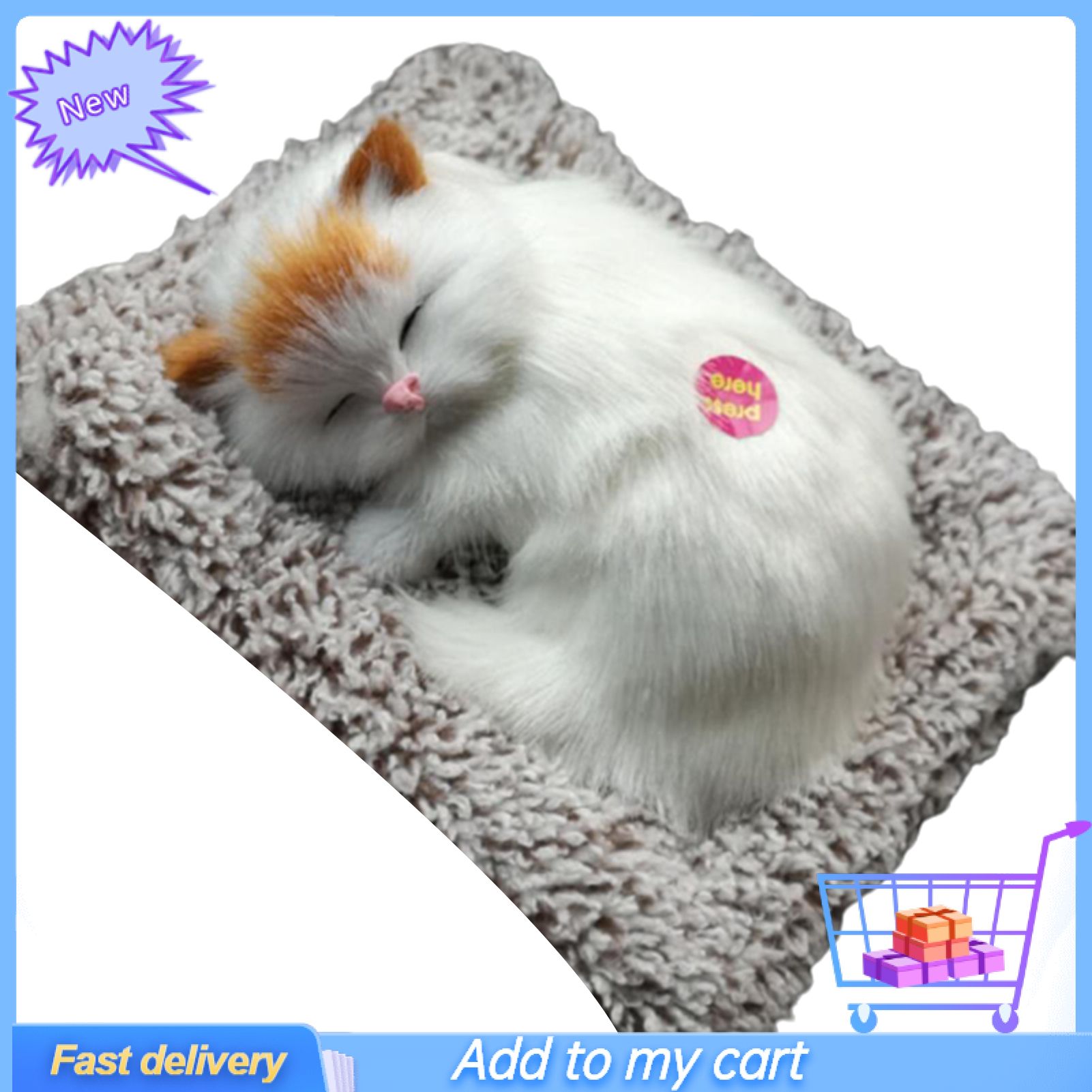 Display Mold Sleeping Cat Design Purifying Air Plastic Cartoon Simulation Animal Model for Car