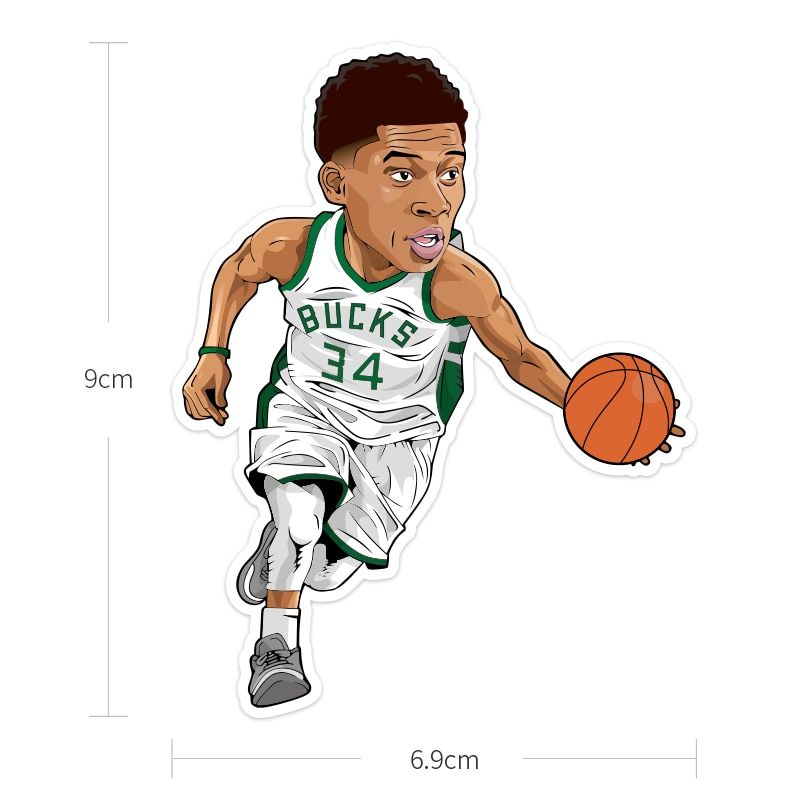 Sport Decal Luggage Stickers Toys Basketball Stars Stickers for Boys Laptop Pitcher Guitar Skatebboard Moble Room Decorate