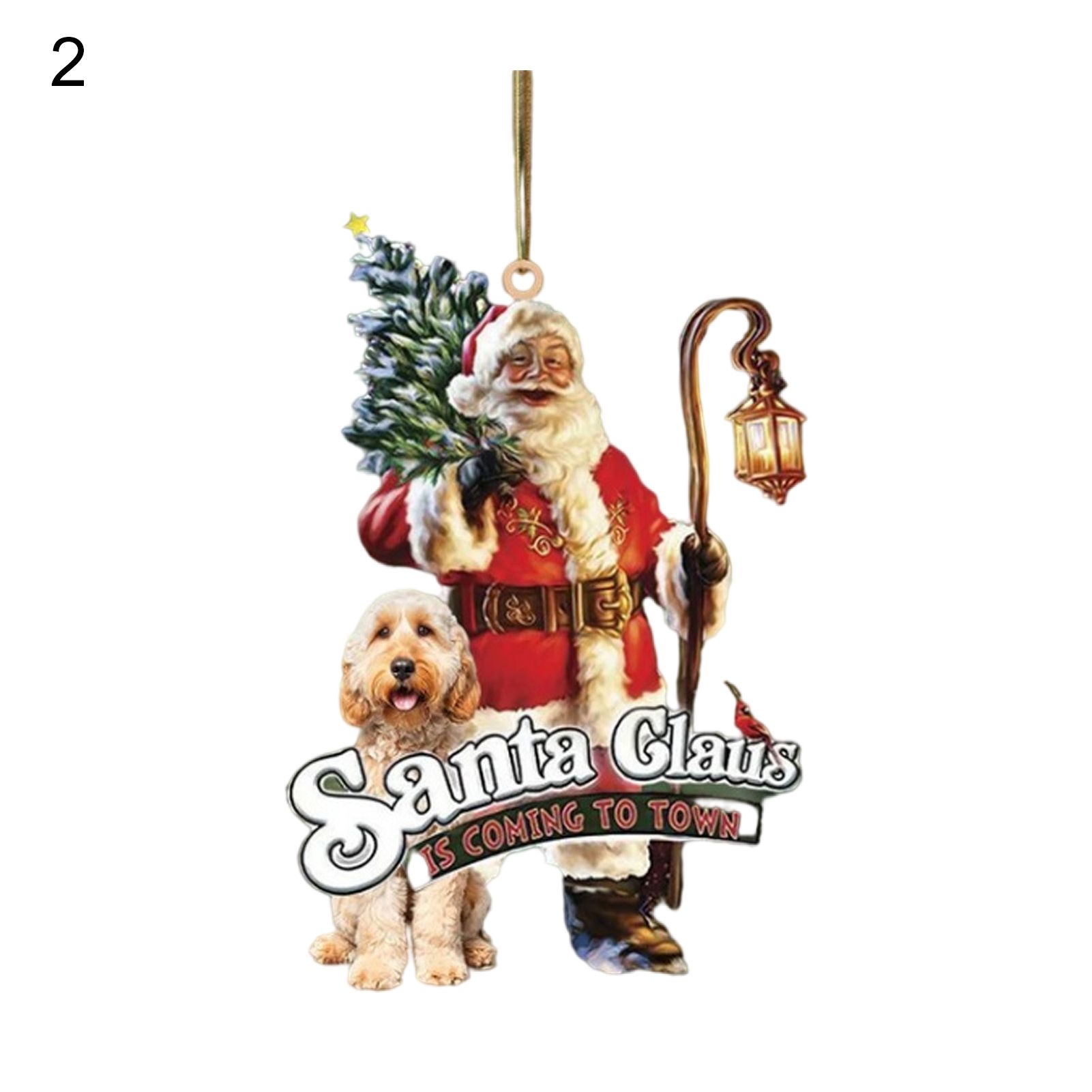 Christmas Pendant Eco-friendly Personalized Santa Claus Hanging Ornament Party Prop