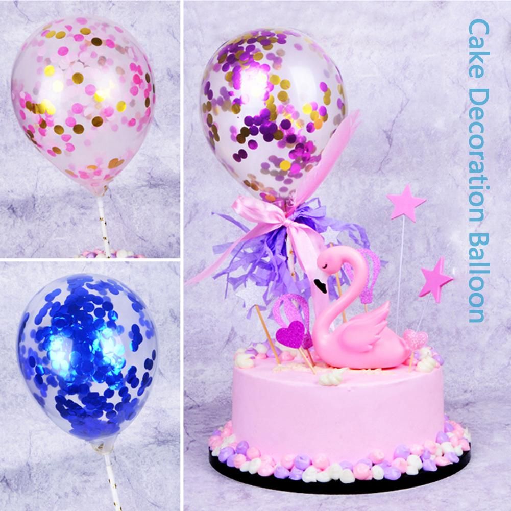 5inch Confetti Cake Balloon Small Round Transparent Balloon For Birthday Party Wedding Decorations Creative Decoration
