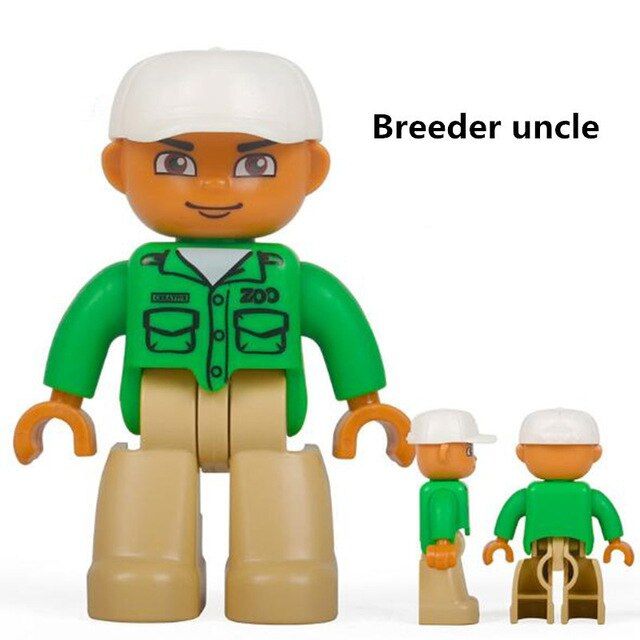 Action Figures Duploe Block Family Worker Doctor Building Block Compatible With Duploed Educational Toys For Children Kids Gifts