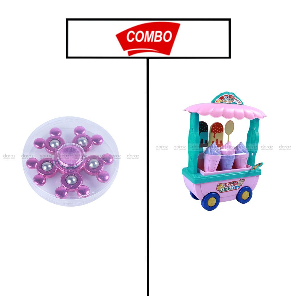 FIDGIT SPINNER & ICE CREAM TRUCK TOY SET COMBO