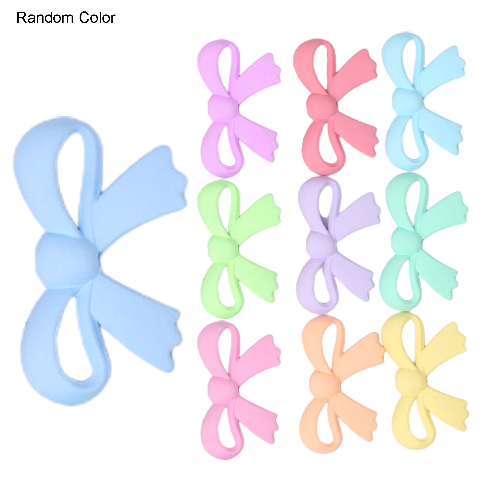 10Pcs Resin Accessories Handmade Mobile Phone Decor Resin DIY Materials Bow Ornament for Refrigerator Magnets