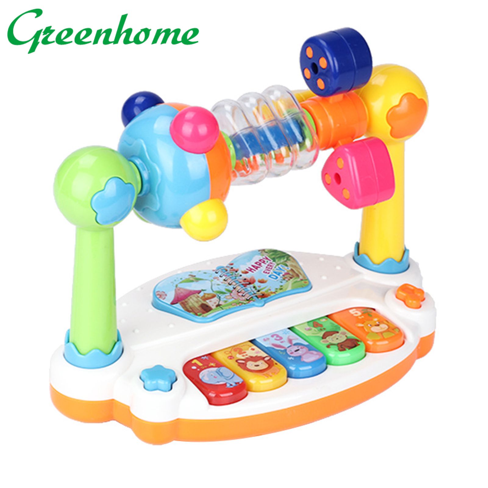 Greenhome Children Baby Rotating Music Piano with Light Sound Educational Toy Kids Gift