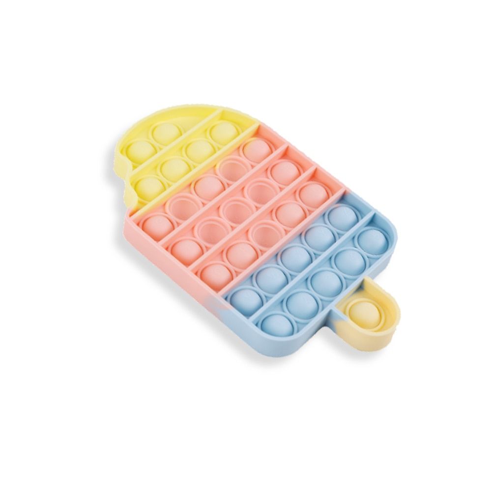 Ice Cream Bubble Toy Rainbow Push Bubble Fidget Toys Sensory Toys Kid  Autism Stress Reliever Squeeze Soft  Toy