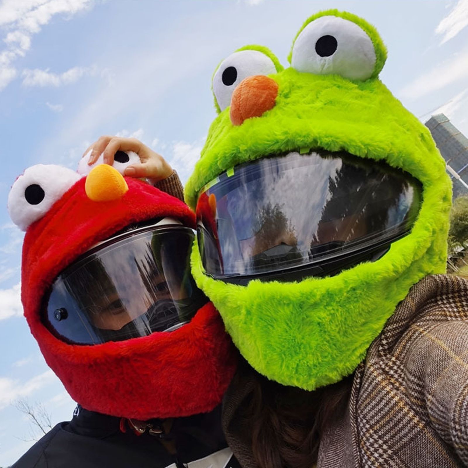 Cartoon Helmet Cover Adorable Appearance Motorcycle Helmet Protection Cover Handmade Decor