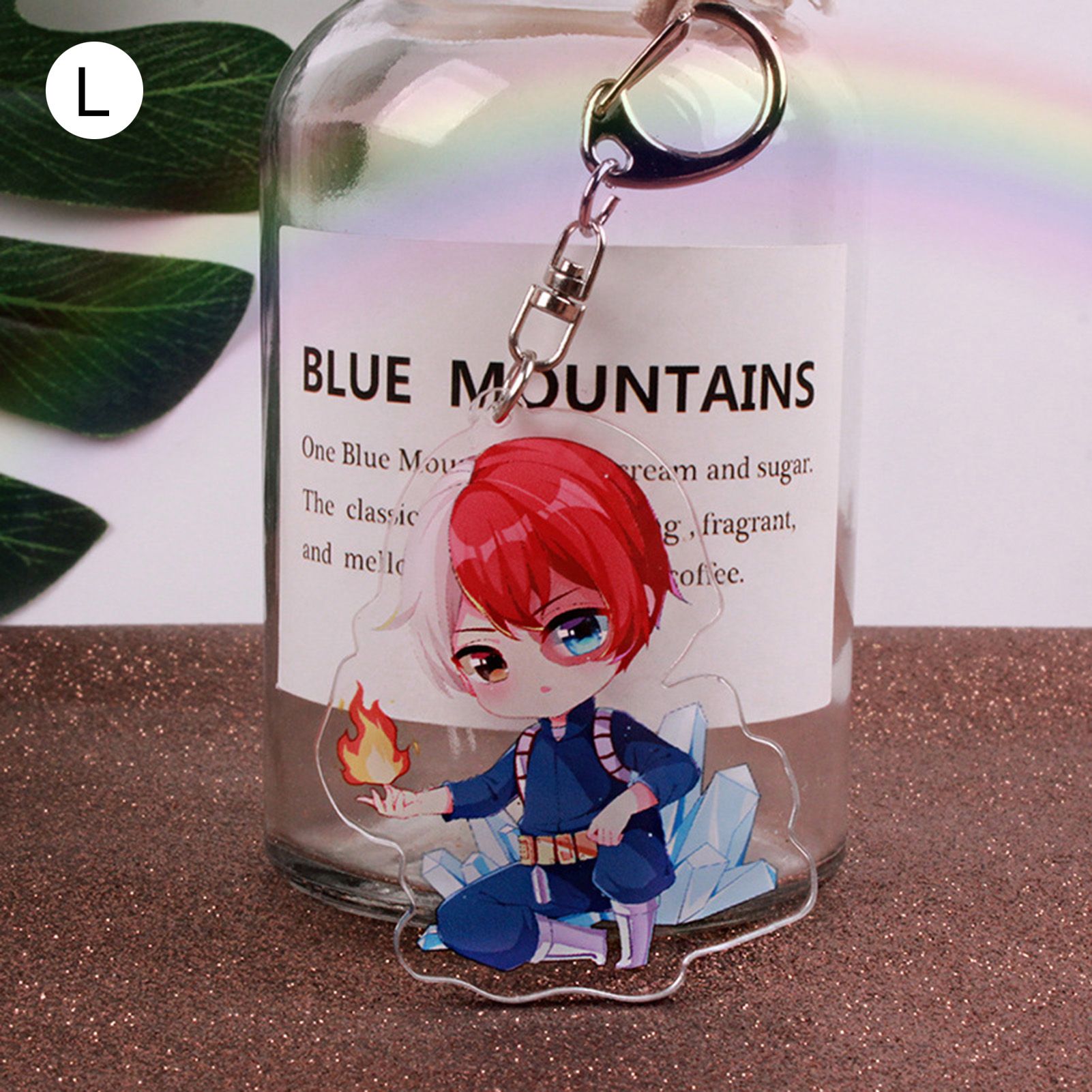 Creative Pendant Keychain Double Layer Not Easy to Break Sturdy Film Television Peripherals Key Ring for Adults