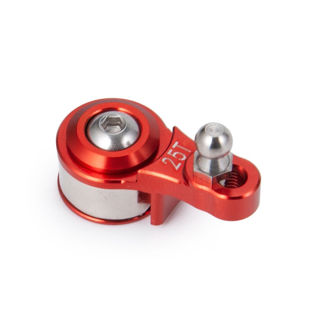 25T Aluminum Alloy Adjustable Damping Servo Arm for 1/10 RC Models Trx4 Upgrade Parts,Red ， 25T Servo Arm