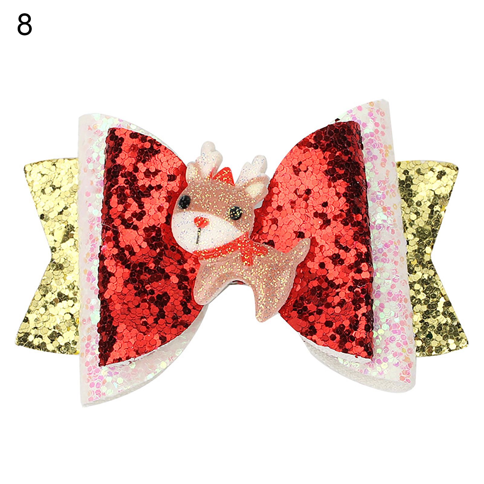 Christmas Hairpins Eye-catching Nice-looking Bowknot Hair Pin Barrette