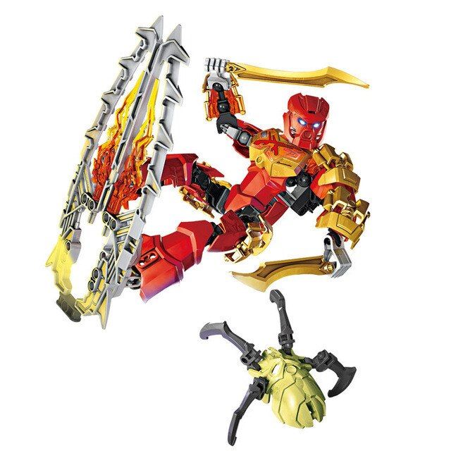 BionicleMask of Light Children's Kopaka Master Of ICE Bionicle Building Block Compatible with LEPINING 70788 Toys