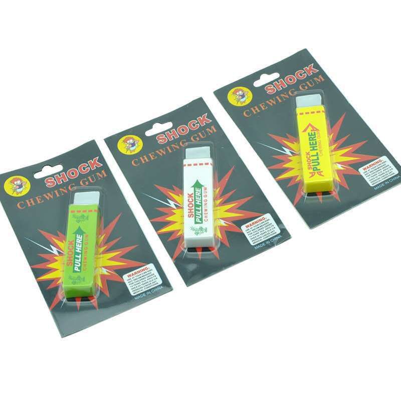 Electric Shock Joke Chewing Gum Pull Head Shocking Toy Gift Gadget Prank Trick Gag Funny