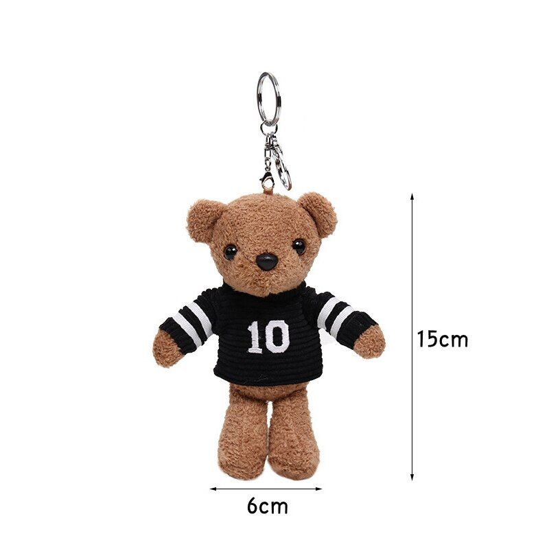 Cute Cartoon Animal Plush Toy Keychain Backpack Keychain Avocado Cream Fruit Shark Frog Crocodile Teddy Bear lion Strawberry New