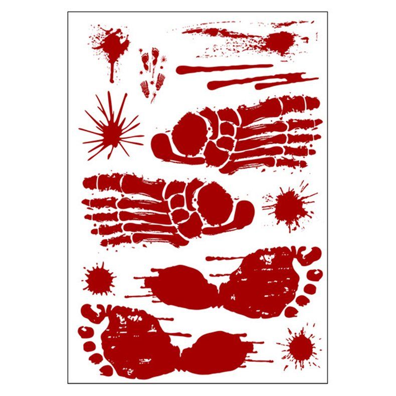 Horror Realistic Blood Injury Scar Wound Stickers Fake Tattoos Costume Makeup