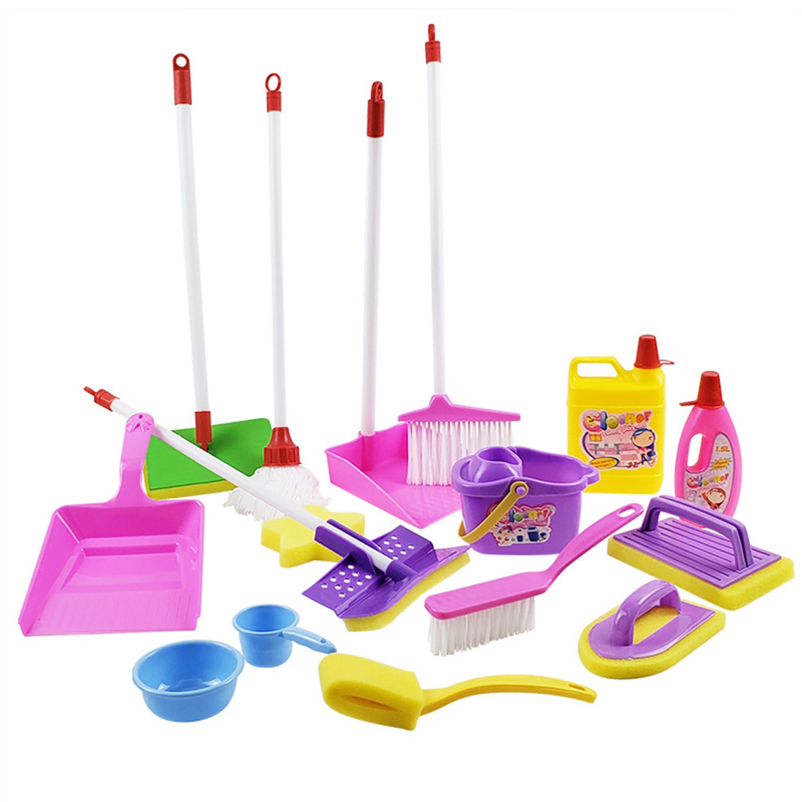 16Pcs Children Simulation Mini Play House Cleaning Sanitation Toy Puzzle Gift