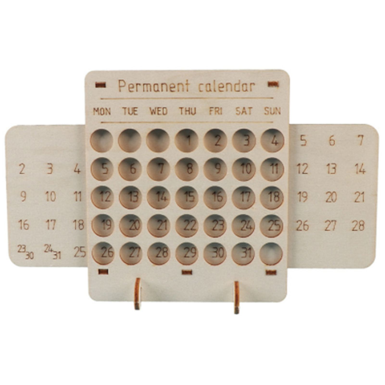 Office Desk Calendar Bener-friendly Wooden Adjusle Calendar Perpetual