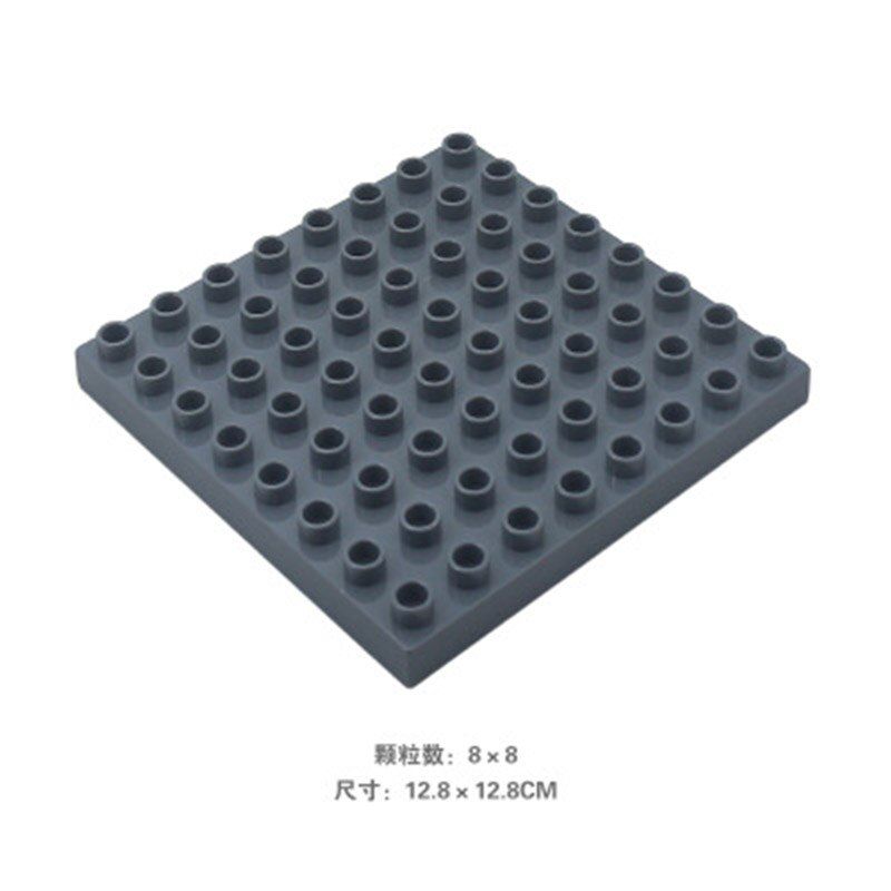 8 Colors 8*8 Dots Base Plate For Large Particle Bricks Baseplate Board DIY Building Blocks Toys For Children